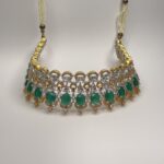 Emerald Grace Gold-Plated Choker Necklace